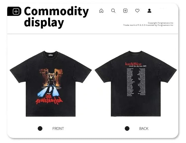 Late Registration Tee - Drop-Out Bear Print