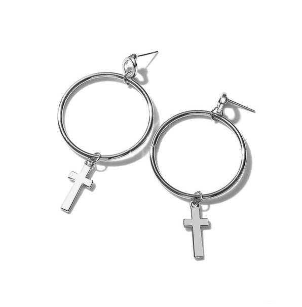 Holy Sinner Cross Earrings