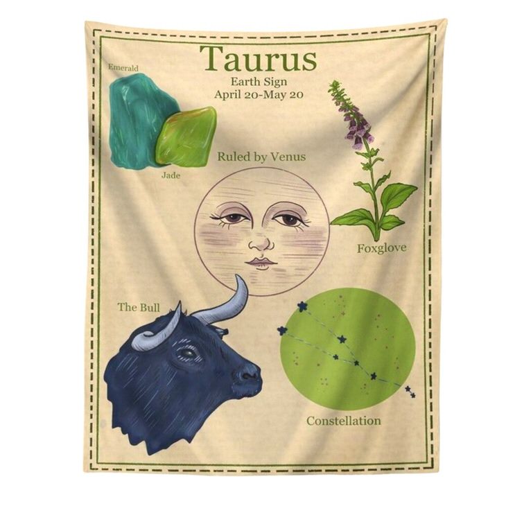 Horoscope Aesthetic Wall Tapestry