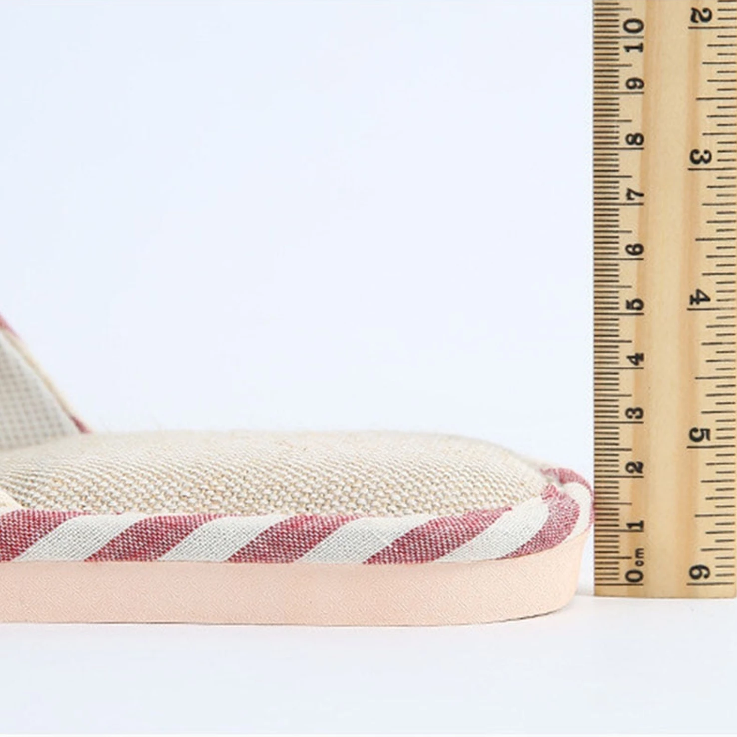 Casual Striped Linen Home Slippers