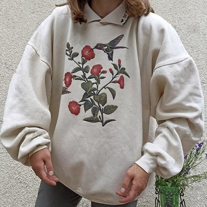 Sudadera vintage de colibrí