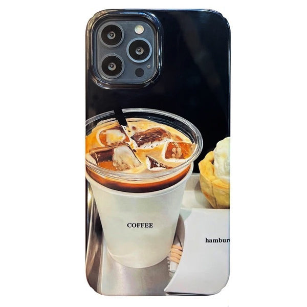 Funda para iPhone con café helado