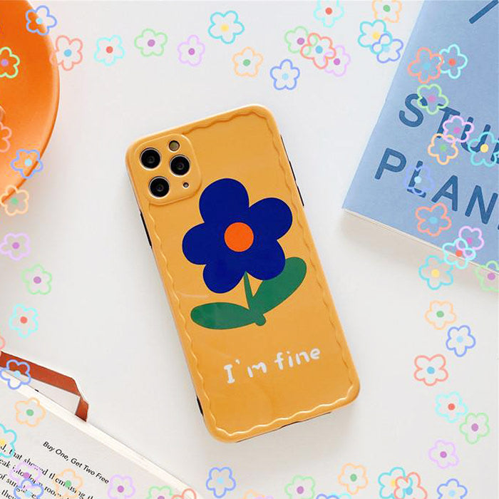 Funda para iPhone con diseño de flores "Estoy bien"