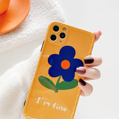 Funda para iPhone con diseño de flores "Estoy bien"