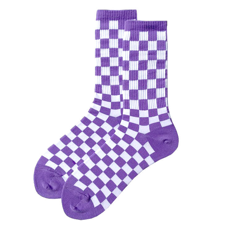 Indie Aesthetic Checkerboard Socks