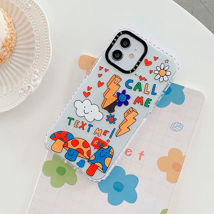 Funda para iPhone con estética de niño indie