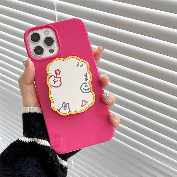 Funda para iPhone con espejo estético kawaii