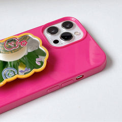 Funda para iPhone con espejo estético kawaii