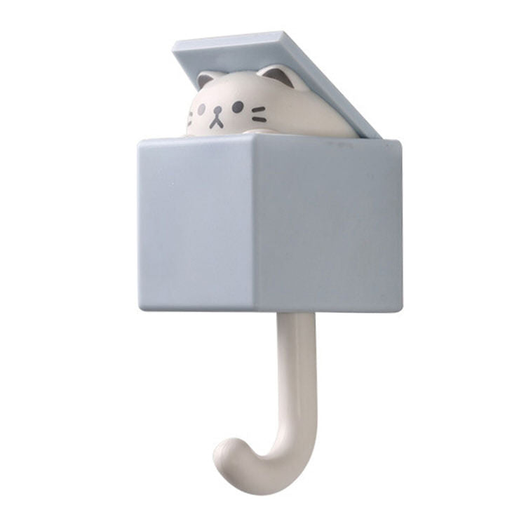 Gancho de pared desplegable con forma de gato kawaii