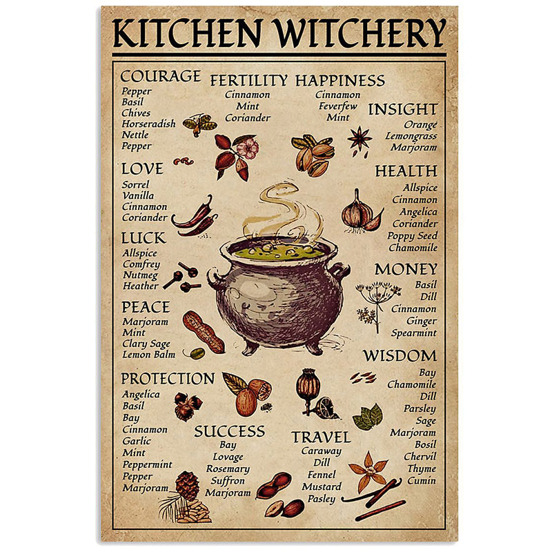 Póster vintage de Kitchen Witchery