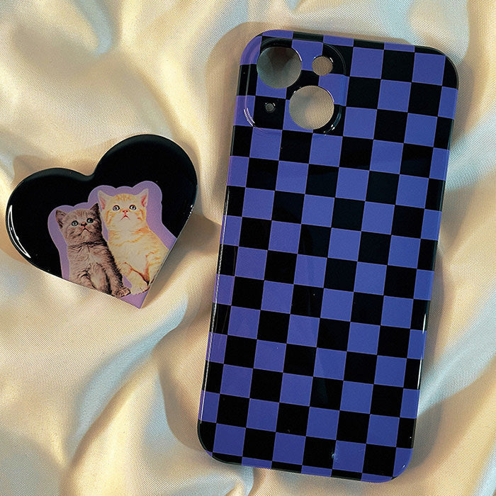 Funda para iPhone con diseño de tablero de ajedrez de Kitty