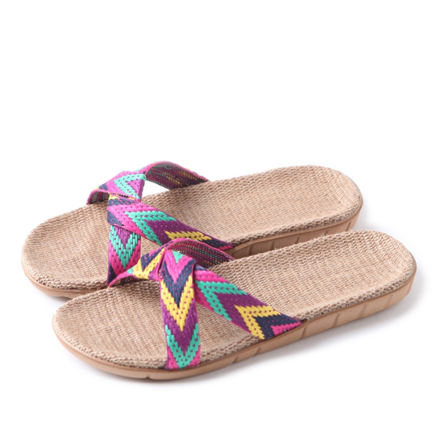 Chanclas antideslizantes de lino 