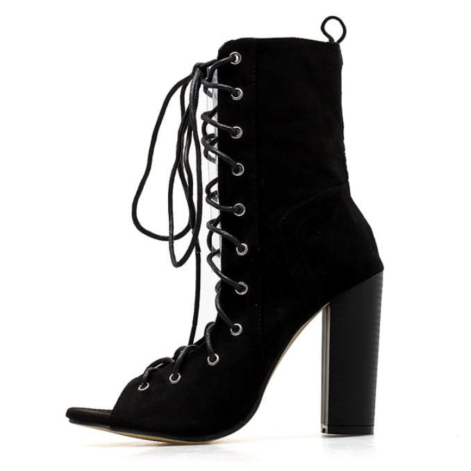 Luna Lace Up Heels