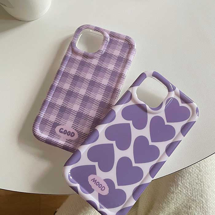 Funda para iPhone con estética lavanda