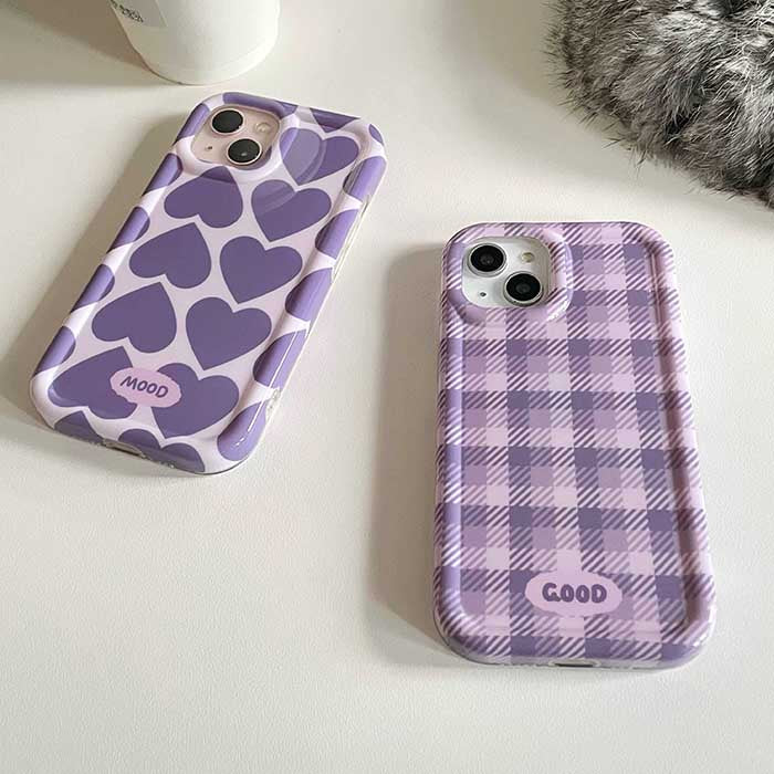 Funda para iPhone con estética lavanda