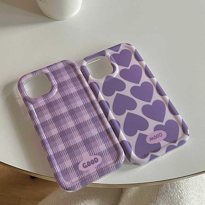 Funda para iPhone con estética lavanda