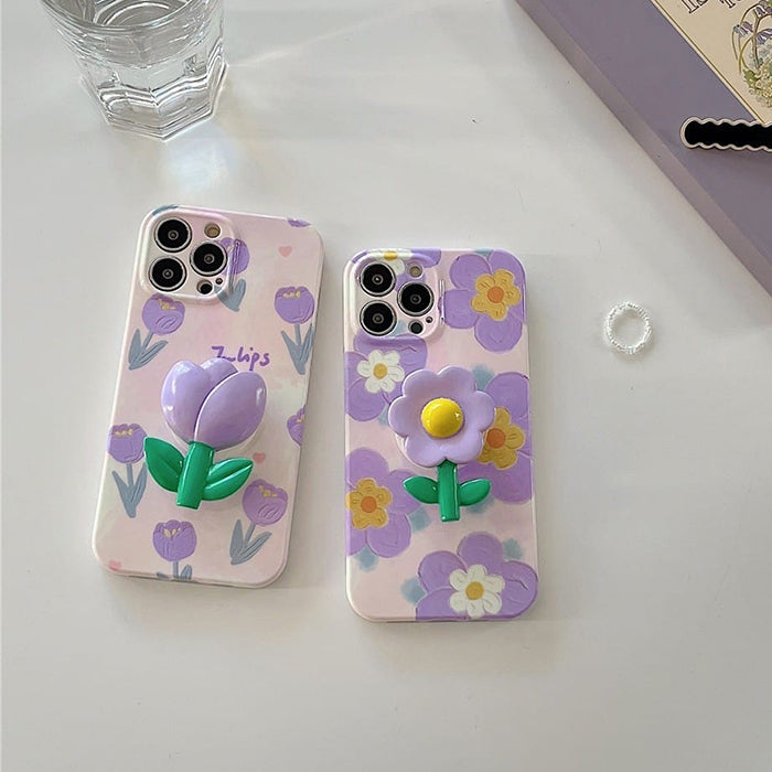 Funda para iPhone con flores de lavanda