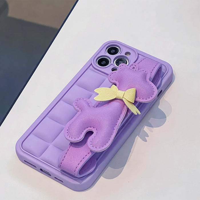 Funda para iPhone con diseño de jirafa color lavanda