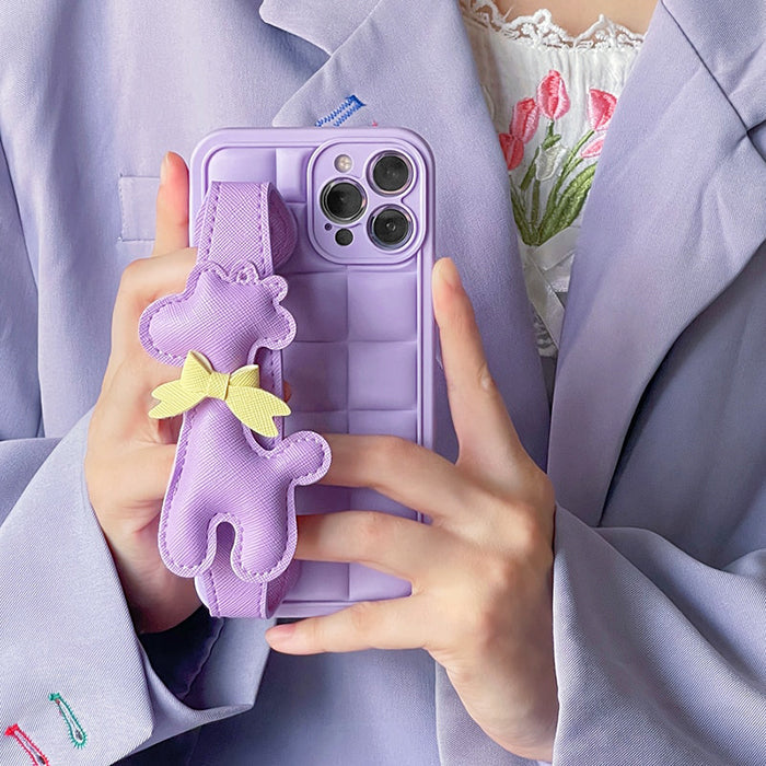 Funda para iPhone con diseño de jirafa color lavanda