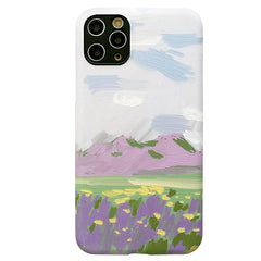 Funda para iPhone con pintura al óleo de lavanda