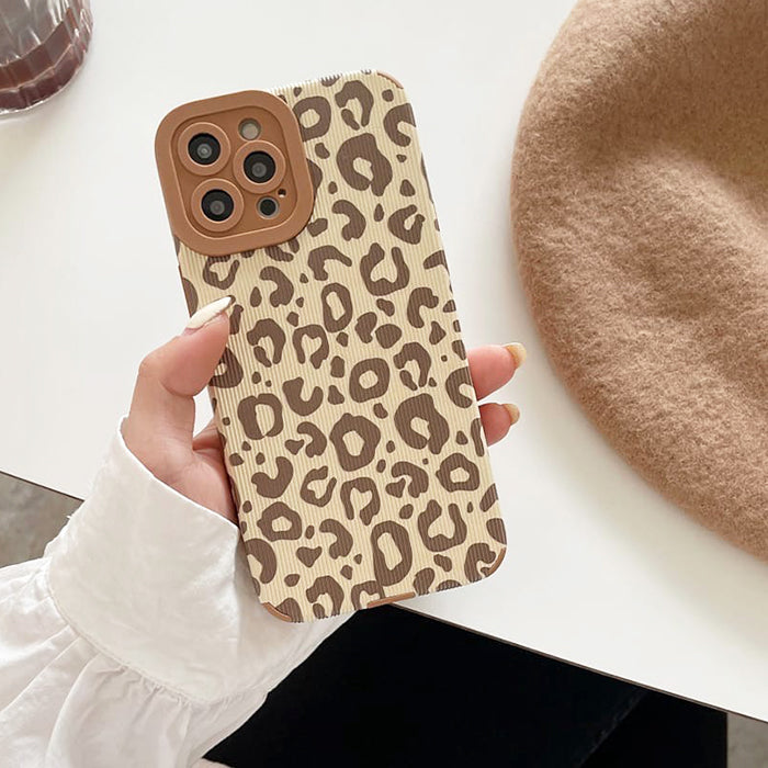 Funda para iPhone con estampado de leopardo