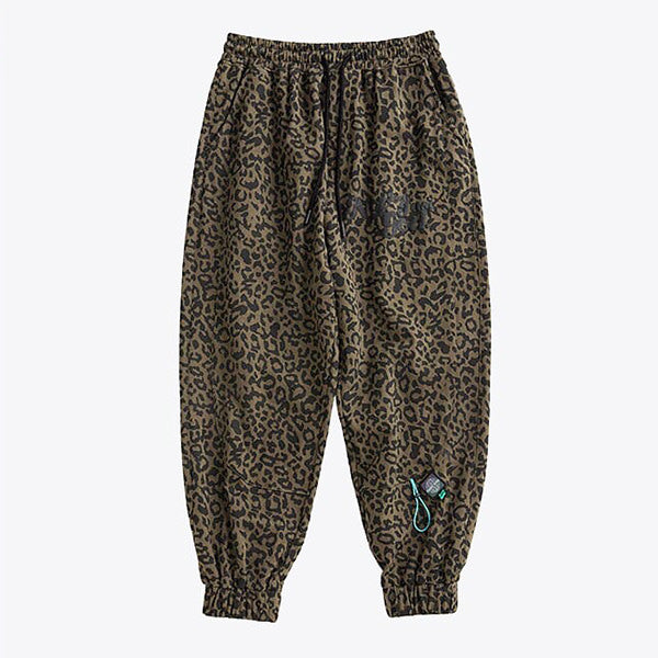 Pantalones anchos con estampado de leopardo