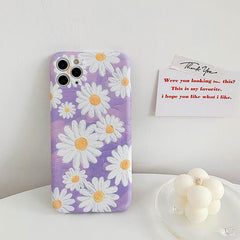 Funda para iPhone con margaritas lilas