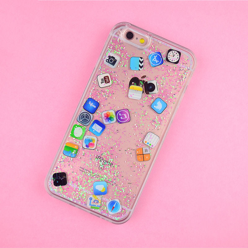 Funda para iPhone con pantalla líquida