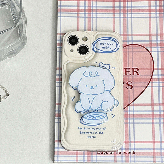 Funda para iPhone con diseño de caniche pequeño