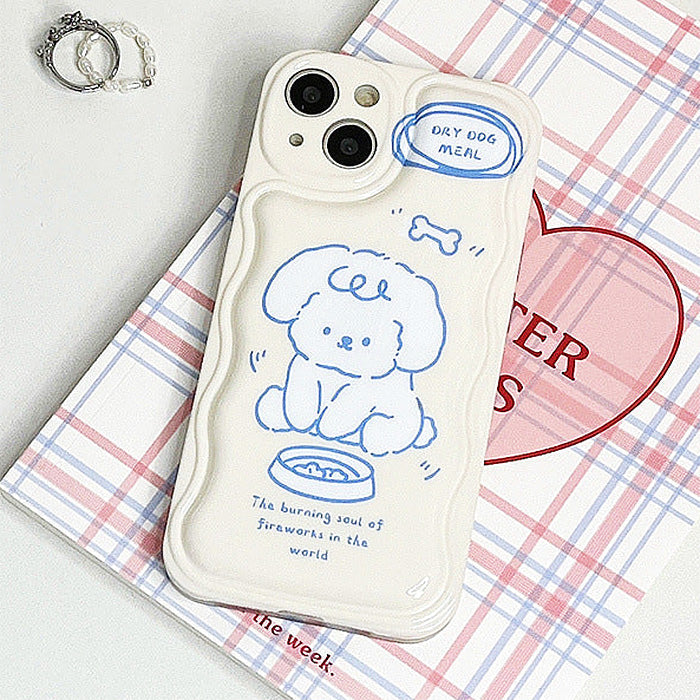 Funda para iPhone con diseño de caniche pequeño