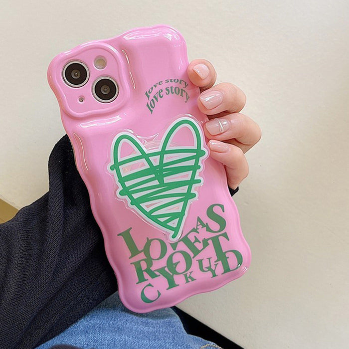 Funda para iPhone con corazón de historia de amor