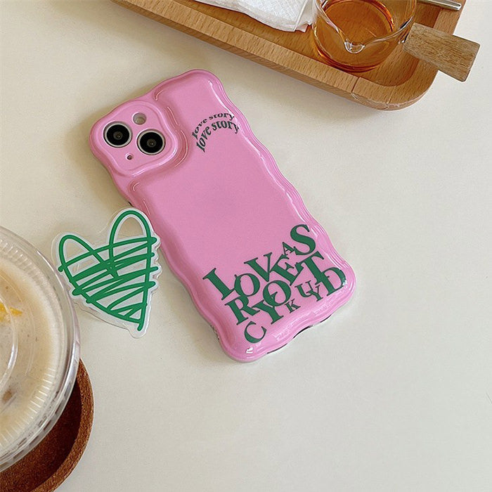 Funda para iPhone con corazón de historia de amor