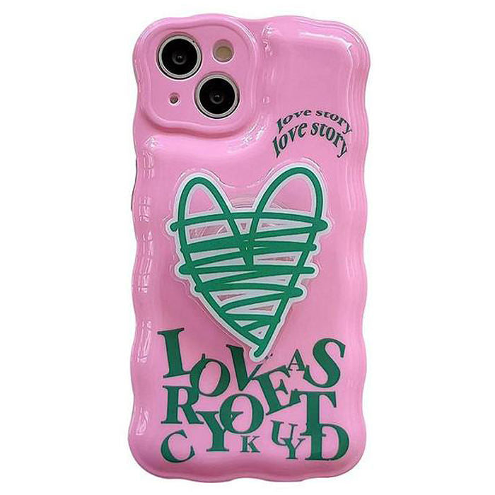 Funda para iPhone con corazón de historia de amor