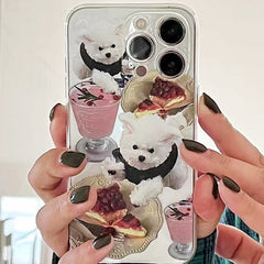 Funda para iPhone con un adorable cachorro