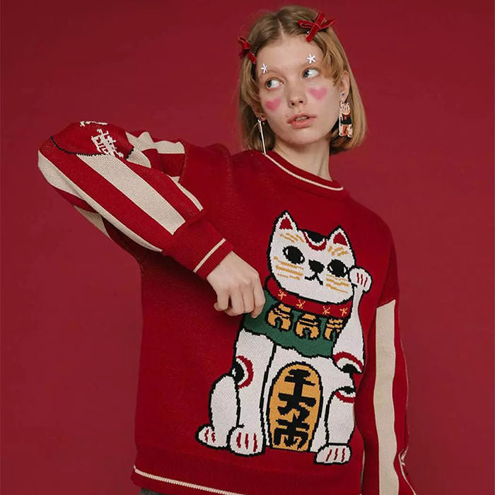 Maneki Neko Sweater