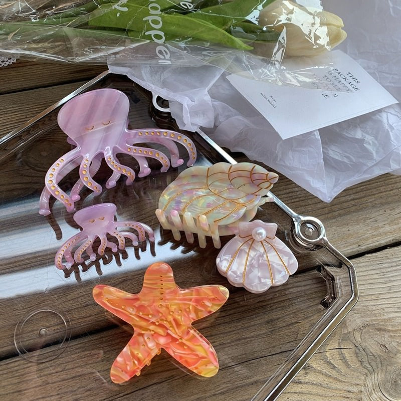 Mermaid Aesthetic Seashell Claw Clip