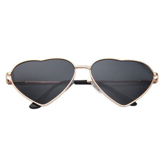 Metal Frame Heart Shape Sunglasses