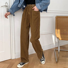 Pantalones de pana de estilo minimalista