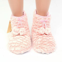 Warm Soft Plush Solid Home Slippers