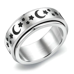 Anillo de ansiedad Luna y Estrellas