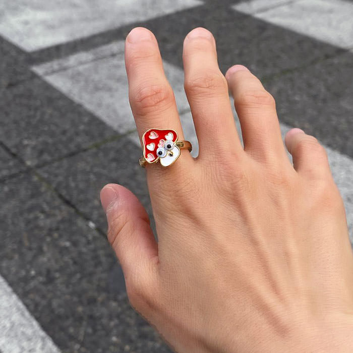 Anillo de ansiedad con forma de hongo 🍄