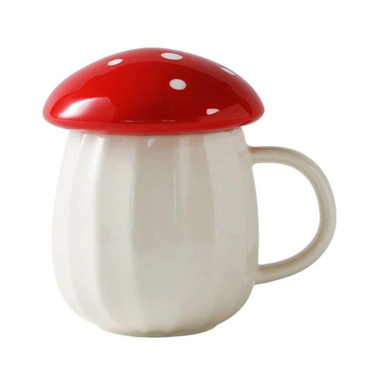 Mini taza con diseño de hongos