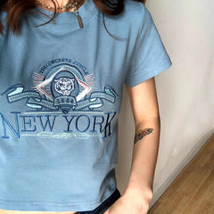 Camiseta bordada de Nueva York