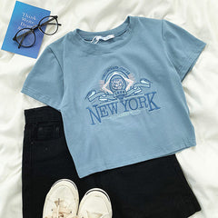 Camiseta bordada de Nueva York