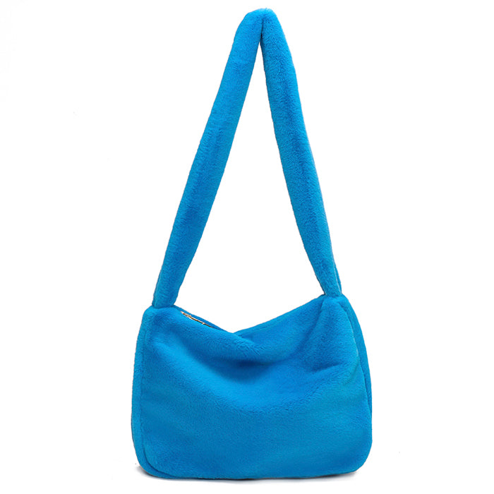 Flauschige Tasche in Neonfarben