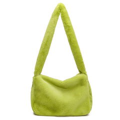 Flauschige Tasche in Neonfarben