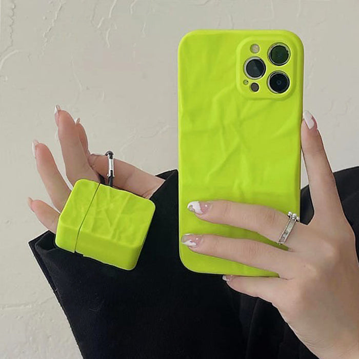 Estuche verde neón para AirPods