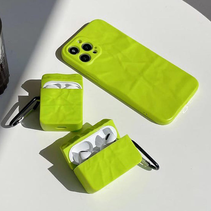 Estuche verde neón para AirPods