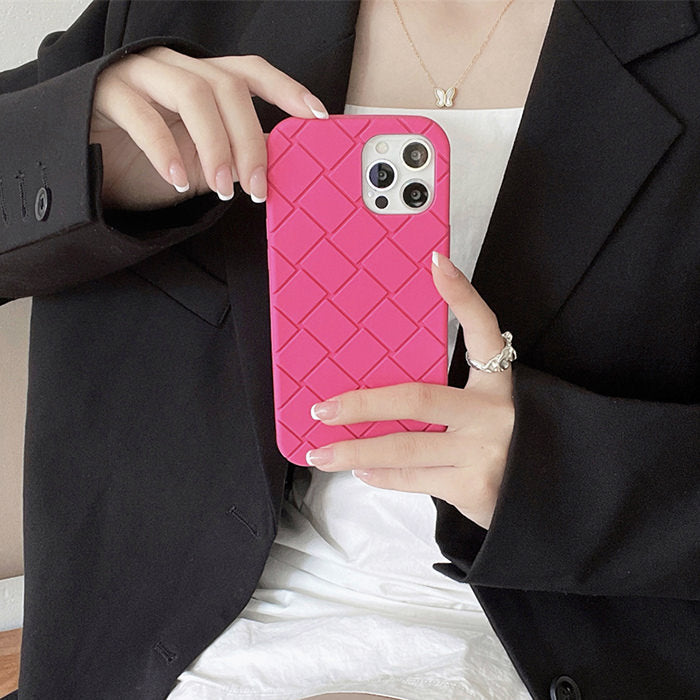 Funda para iPhone en color rosa neón y verde 