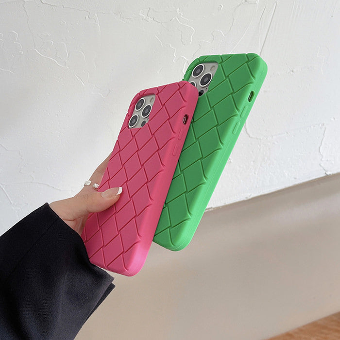 Funda para iPhone en color rosa neón y verde 